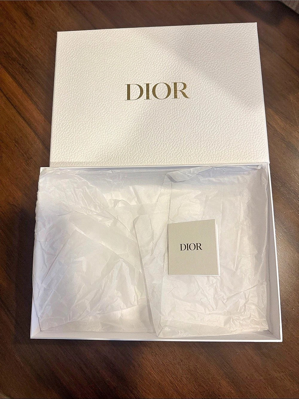 Dior Empty White Textured Presentation Gift Box